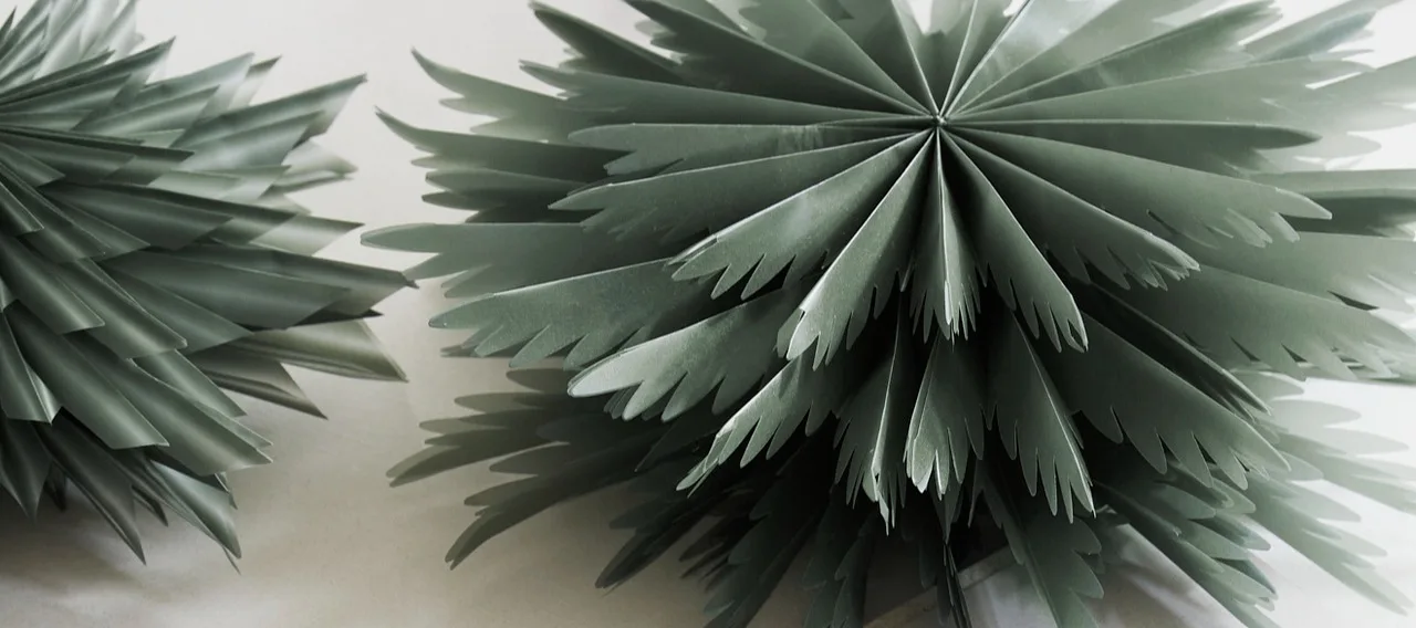 Aquí puedes ver un nuevo modelo entre las estrellas navideñas: las estrellas de patrón rojo y blanco de la colección Bare de Scandi Living, colgando en una puerta.