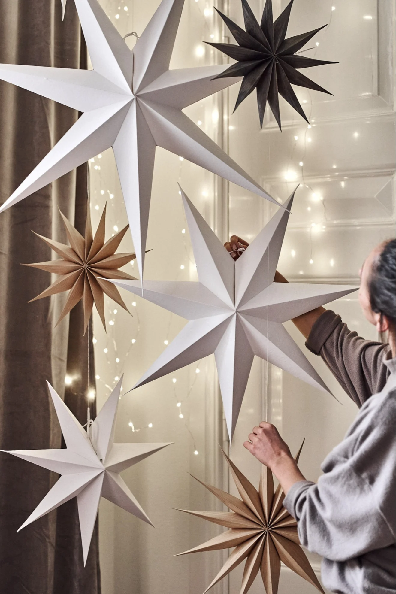 Estrellas de Navidad encantadoras de Watt & Veke y Broste Copenhagen.