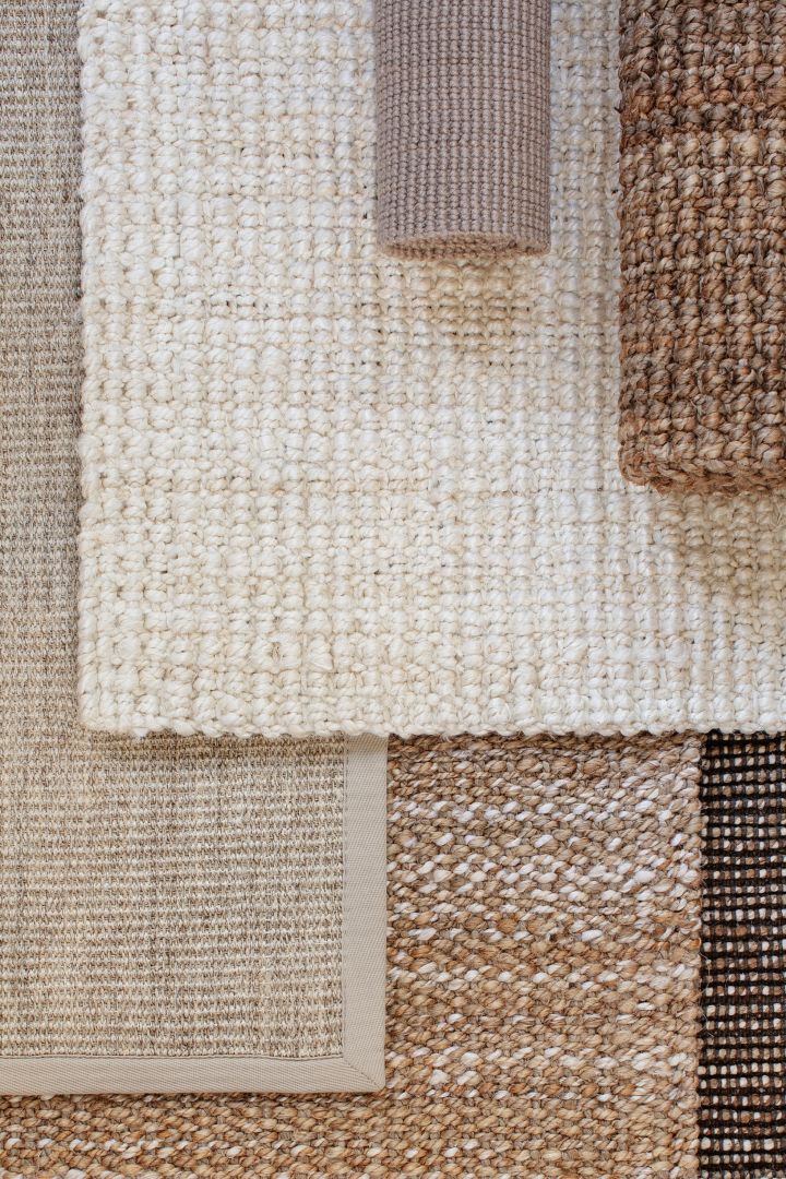 Diferentes alfombras de yute de Dixie en nuestra guía para elegir la alfombra adecuada. 