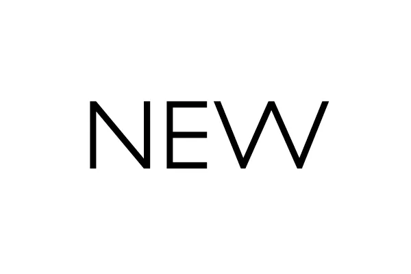 La palabra NEW en fuente sans-serif negra sobre un fondo blanco.