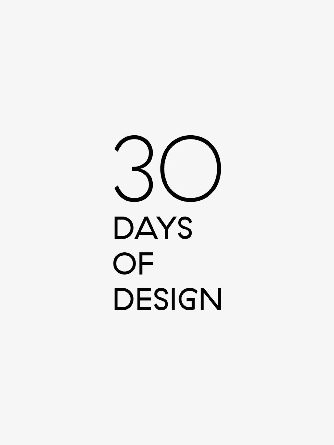 Texto que dice '30 Days of Design'